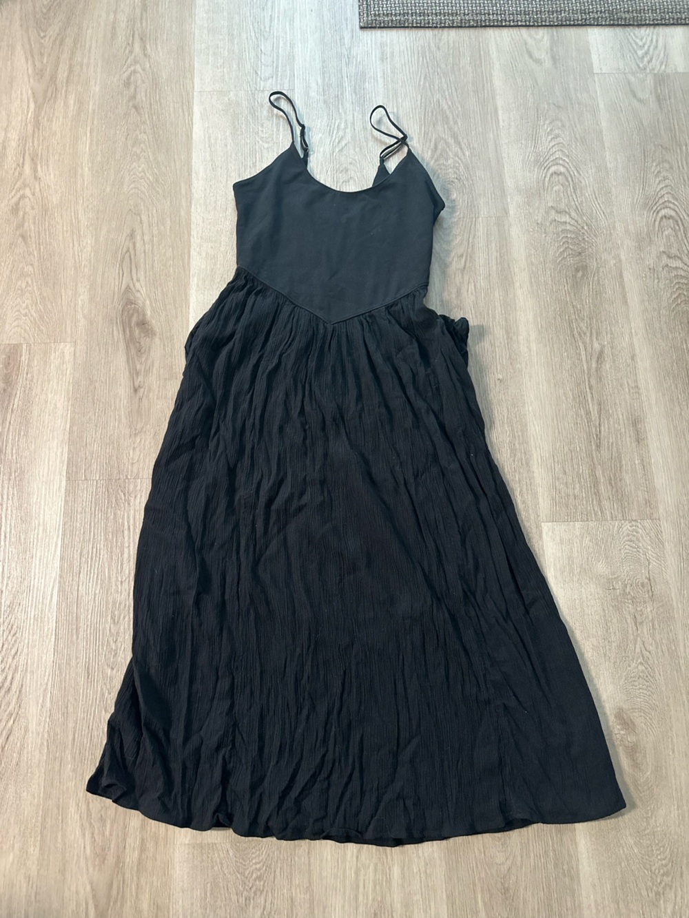 Aerie At The Barre Midi Dress True Black Small - Picture 5 of 7